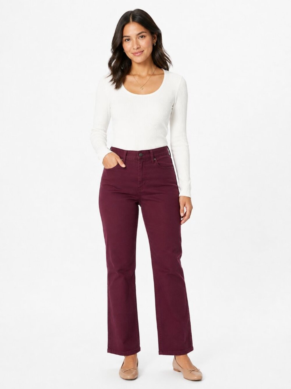 WOMEN WITH CONTROL Button Zip Zinfandal Contour Curves Jeans NWOT 6P
